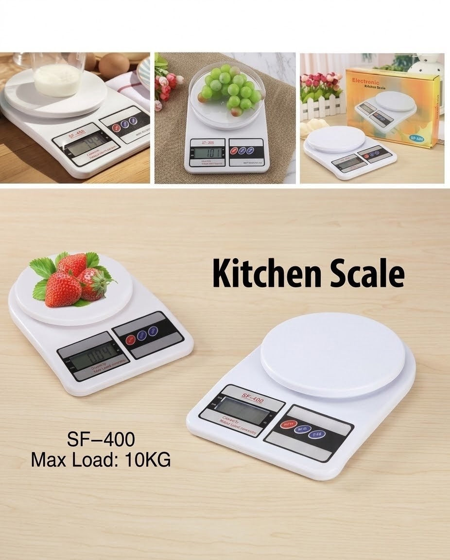 Digital Kitchen Scale SF-400 – 10KG Electronic Food Weighing Scale