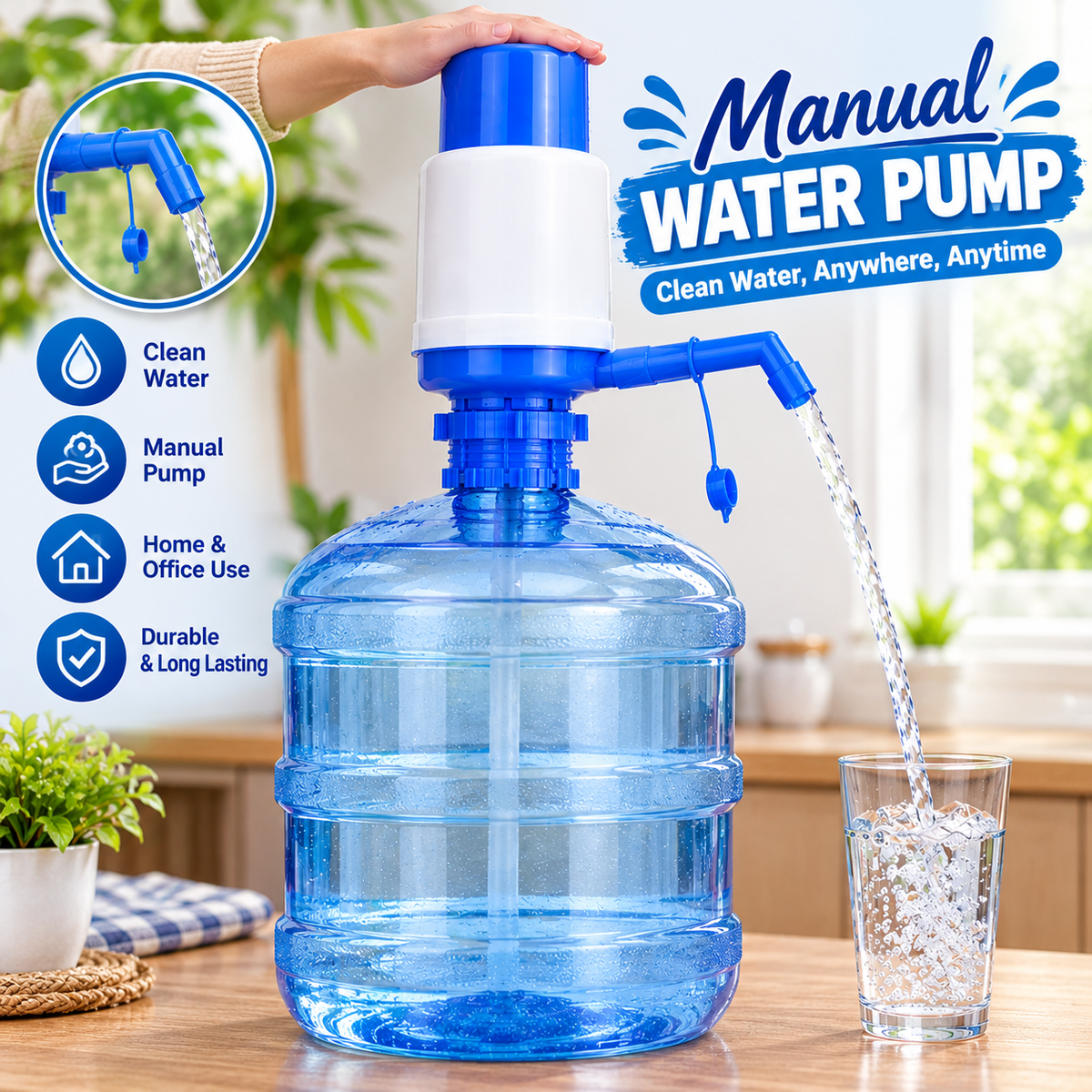 Manual Water Pump for - Hand Press Water Dispenser
