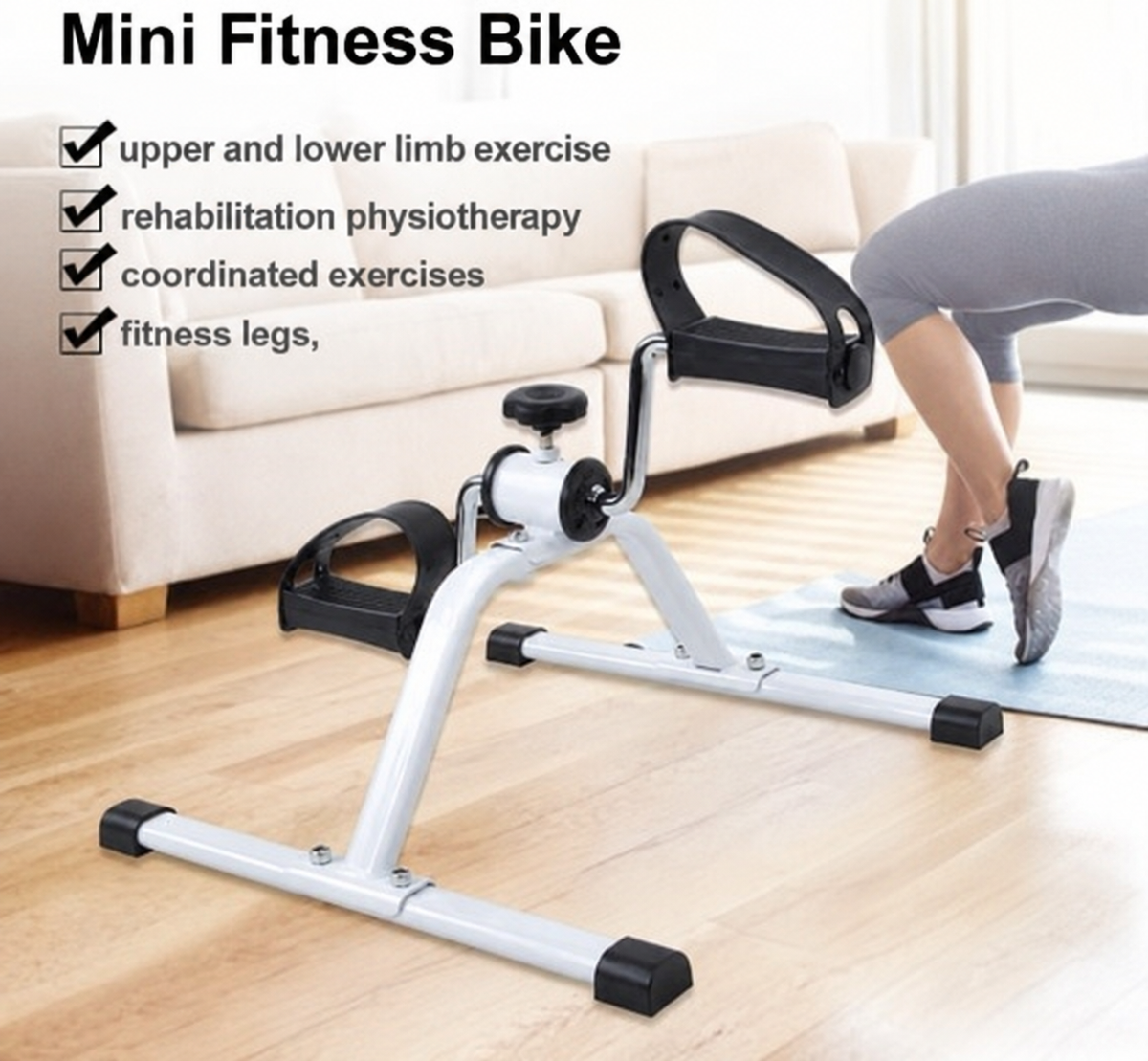 Mini Fitness Bike Cycle– Portable Pedal Exerciser for Home &amp; Office