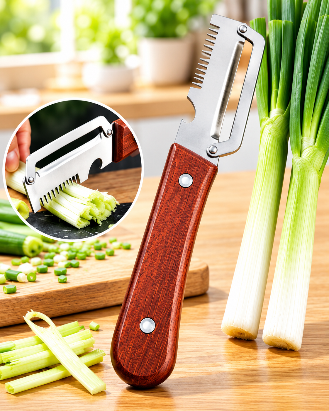 4-in-1 Stainless Steel Vegetable Peeler & Kitchen Tool